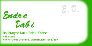 endre dabi business card